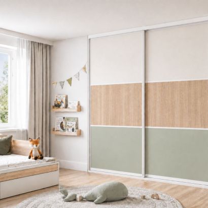 Inspirace dekorů vestavěných skříní pro malé děti: konkrétní kombinace pro dětský pokoj