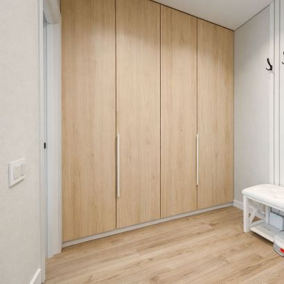 Minimalistické vestavěné skříně – méně je více