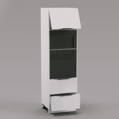 Vysoká skříňka na troubu a mikrolnkou 2x kontejner 1x výklop