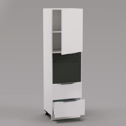 Vysoká skříňka na troubu 2x kontejner a 1x dvířko